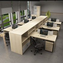 Office double staff desk and chair combination 2 4-person screen station staff financial desk simple and modern
