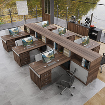 Office desk and chair combination double financial staff desk 3 4-person artificial screen workstation simple and modern