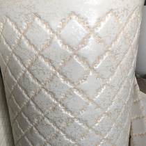 Embroidered kang fence wall soft bag with sponge anti-collision bedside background wall pu anti-theft door material PU fabric leather material