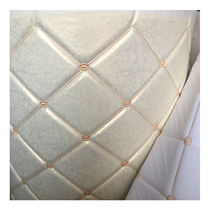 Embroidery bag door soft bag Leather fabric with sponge anti-collision bedside background wall pu anti-theft door material thickened fabric