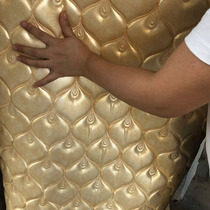 Embroidery bag door soft bag Leather fabric with sponge anti-collision bedside background wall pu anti-theft door material thickened fabric