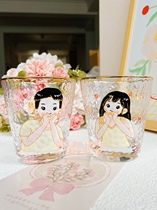 (Customised Section) Hand-painted Glass Cups for lovers Birthday Gifts Glass Lovers for Cup Custom Cups