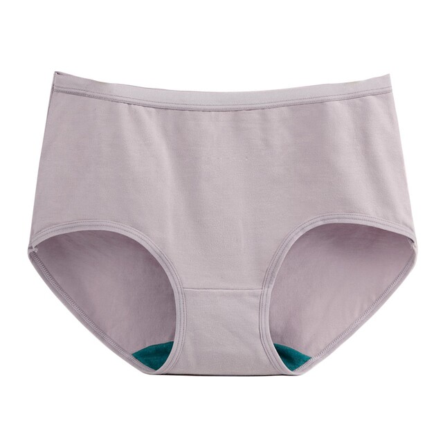 ຊຸດຊັ້ນໃນ AB 3 ຄູ່ stretch cotton antibacterial women's mid-waist boxer briefs solid color fits for young and middle-aged ຂອງແທ້ 2826