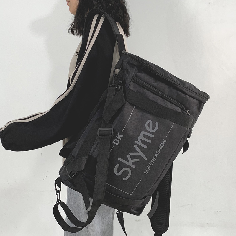 Double Shoulder Bag Men's Oversize Travel High School Students School Bags Ins Superfire New Fashion Brief SHOULDER BAG WOMEN WAVE