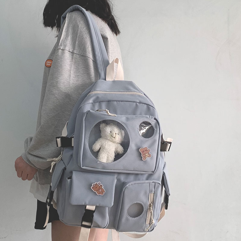 School Bag Han Edition Original Juku Ulzzang Teenage Girl's Day Department Original Little Crowdsourced Cute Double Shoulder Bag Ins Wind Junior High School Students