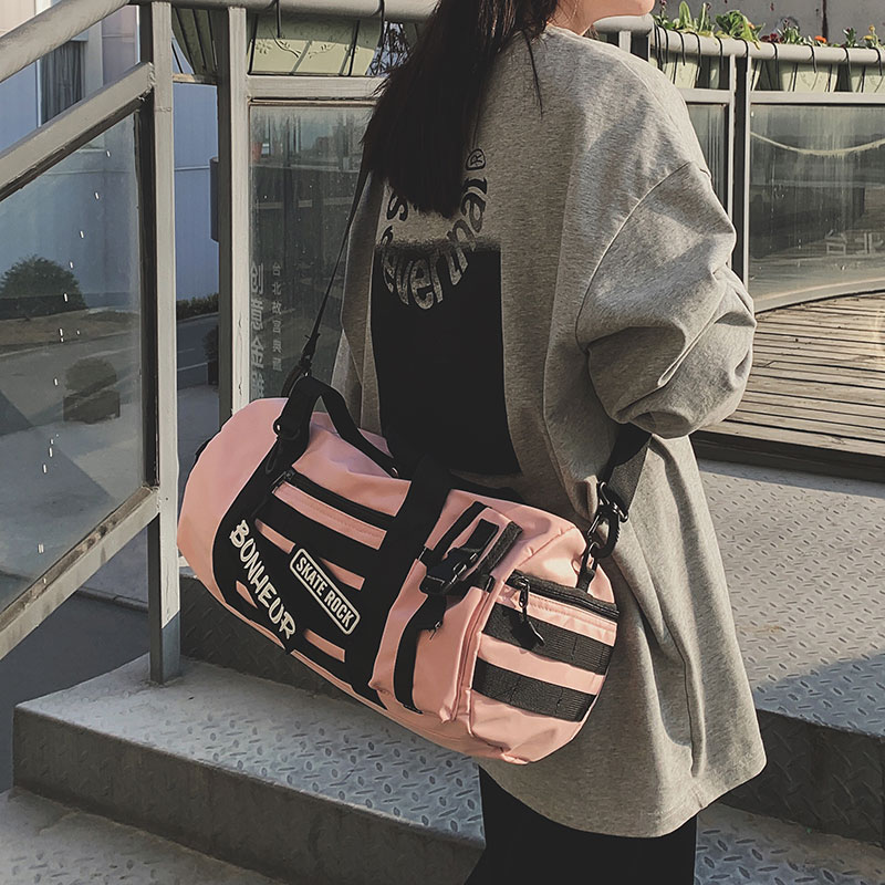 Large Capacity Short Travel Bag Male Tide Card Hand Lading Shoulder Inclined Satchel Luggage Bag For Business Light Student Fitness Bag