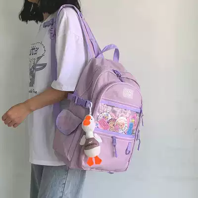 Schoolbag Female Korean version of Harajuku ulzzang High School Students Large Capacity Joker Backpack ins Girl Mori Backpack