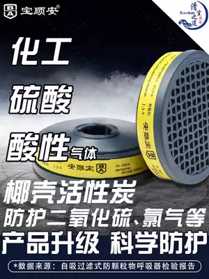 Baoshunan gas mask 3403 Anti-acid gas anti-chemical sulfur dioxide chlorine gas anti-odor filter box