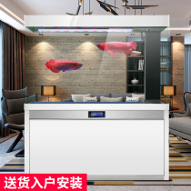 Dishun ultra-white glass fish tank Living room large household floor-to-ceiling partition wall goldfish tank Office Arowana tank