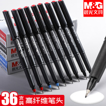 Morning Light Red Riding Hood Conference Pen mg-2180 Hand-painted Needle Pen Black 0 5 Sign Pen Water Pen Black Pen Teacher Special Carbon Pen Fiber Pen Hooking Pen Wholesale