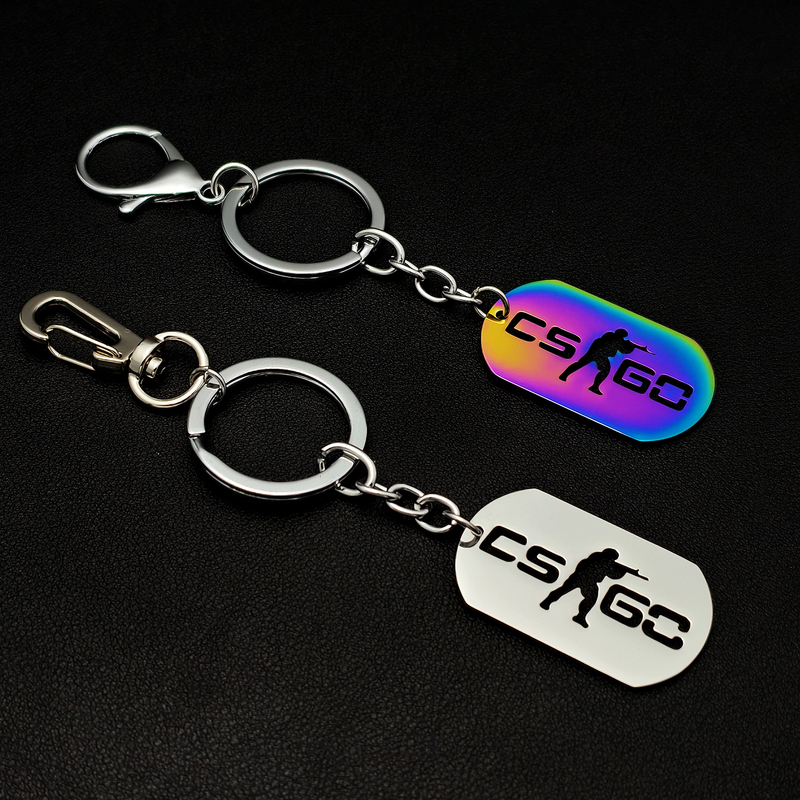Quenchable Cs:Go Titanium Steel Necklace, Pubg Shooting Game Merchandise, Logo Keychain Pendant, Couple Pendant, Military Badge