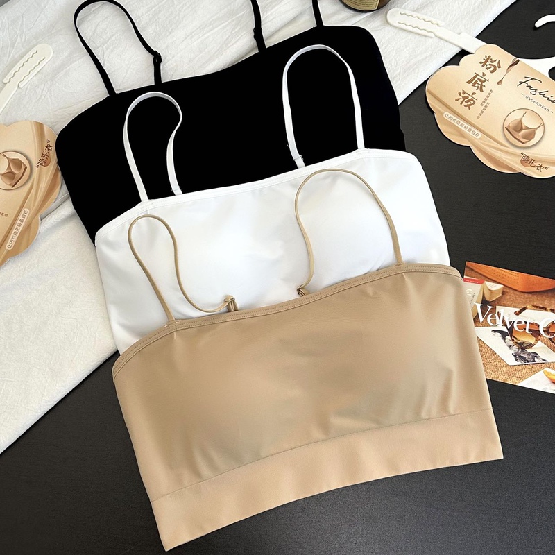 Camellia Fragrance Skin Care Underwear, Two Types of Beautiful Back Design, Detachable Shoulder Straps, Cooling Liquid Foundation, Wrap-Around Chest, Large U-Shaped Tank Top