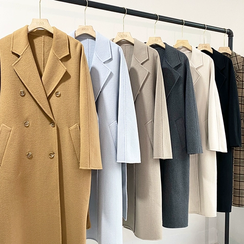 Двусторонное шерстяное демисезонное шерстяное пальто, куртка