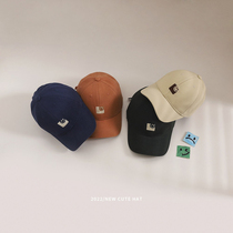 South Korean hominin child hat spring minimalist smiling face embroidered male and female child duck tongue hat out for 100 hitch baseball cap tide