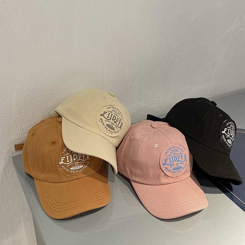 ins minimalist children baseball hat fall letters hairy side male girl duck tongue hat han big along baby sunhat