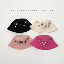 Cute Cartoon Labeling Children Fisherman Hat Men And Women Kids Spring Autumn Season Basin Cap Windproof Sunscreen Sunscreen Hat