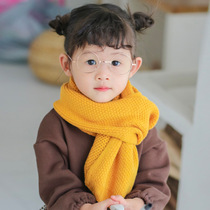 Korean version of children's knitted boys and girls in autumn and winter wool scarf scarf warm thick boys and girls winter tide