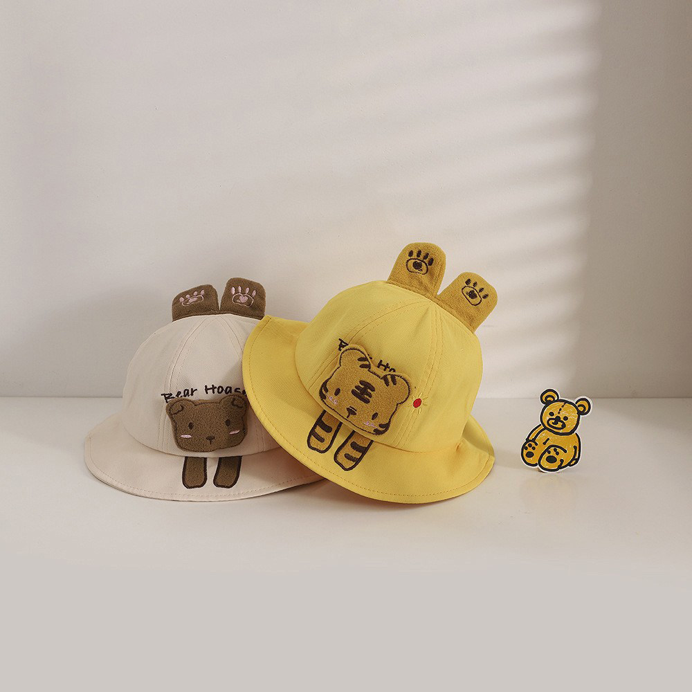 South Korea Tong Children Hat Three-dimensional Cartoon Animal Children's Basin Hat Cute 100 Hitch Baby Shade Fisherman Hat Spring