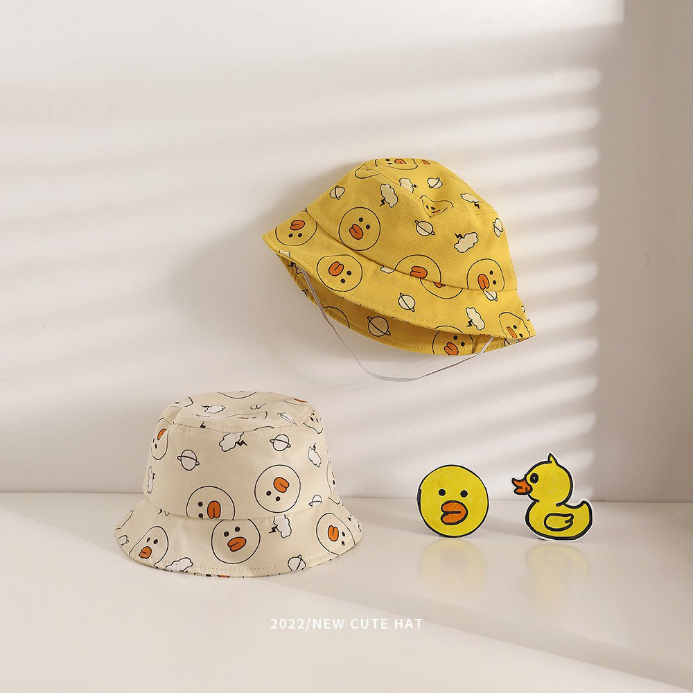 South Korea's same child fisherman hat cute little duck baby basin hat spring summer sunscreen sunscreen baby hat