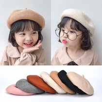South Korea autumn and winter children's beret tide retro 90% cashmere princess pumpkin hat little girl painter hat