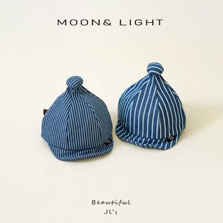 Denim Baby Hat with Stripes, Pointed Pacifier Hat for Boys and Girls, Spring and Autumn Children's Sunshade Toddler Baseball Cap