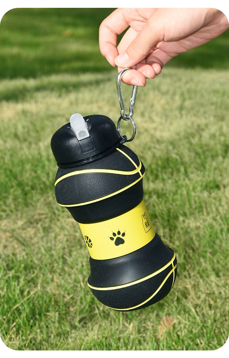 KELME卡尔美水杯儿童户外运动训练便携水杯学生创意球型折叠水杯详情10