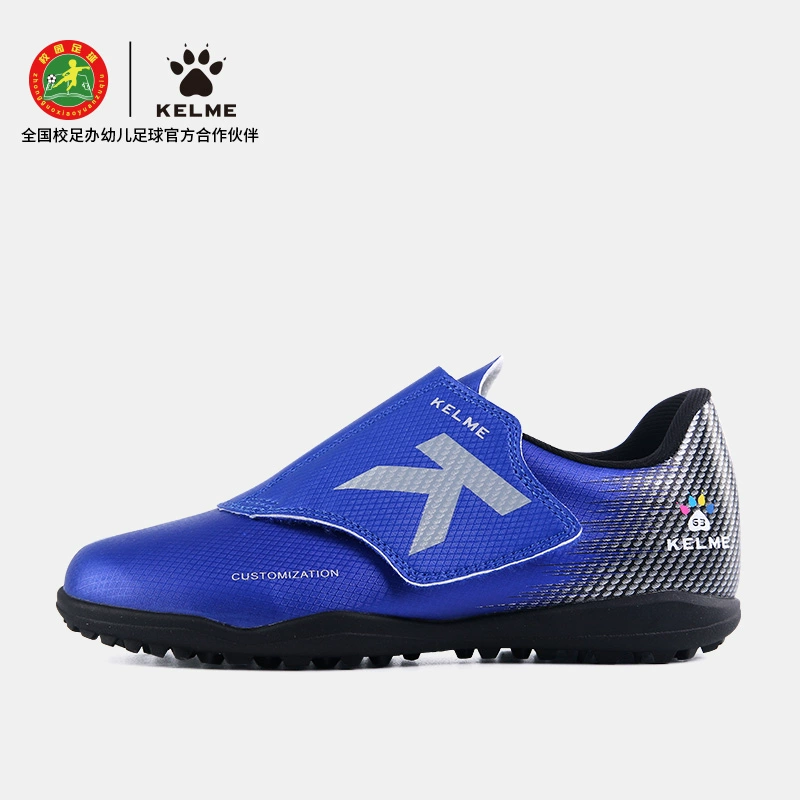 KELME Kelmei Official dành cho trẻ em Giày bóng đá dành cho trẻ em dành cho người lớn của nam và nữ Velcro Giày bị gãy có gai Giày cho trường tiểu học - Giày bóng đá