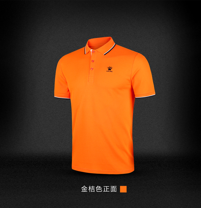 KELME Kalmei mùa hè của nam giới thể thao và giải trí POLO áo ve áo sọc T-Shirt thoáng khí nhanh chóng làm khô ngắn tay người đàn ông áo polo nam trang