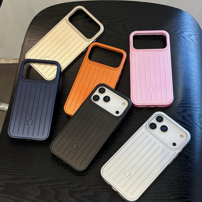 Trendy Luggage-Style Phone Case Suitable for Apple 17 Pro Max, Simple and High-End Feel, 16 Pro Max Personalized, 12/13/14 Pro Full-Cover Anti-Drop Soft Case, 15 Pro Protective Case, 17 Pro Trendy for Men and Women