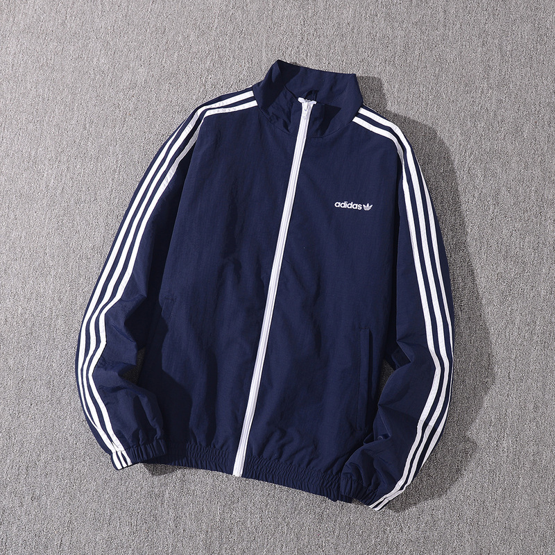 Adidas Trefoil Jacket Spring and Autumn New Embroidered Stand Collar Jacket Casual Loose Sports Windproof Top Adidas Trefoil Jacket Spring and Autumn New Embroidered Stand Collar Jacket Casual Loose Sports Windproof Top