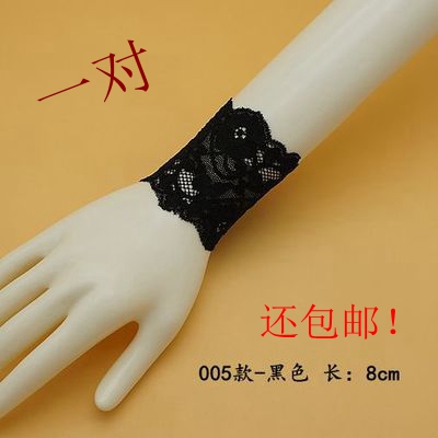 Summer Short Lace Wristbands for Women to Cover Scars, Tattoos, Sun Protection, Ultraviolet Rays, Sports Elastic Fashion Gloves, Wrist Covers