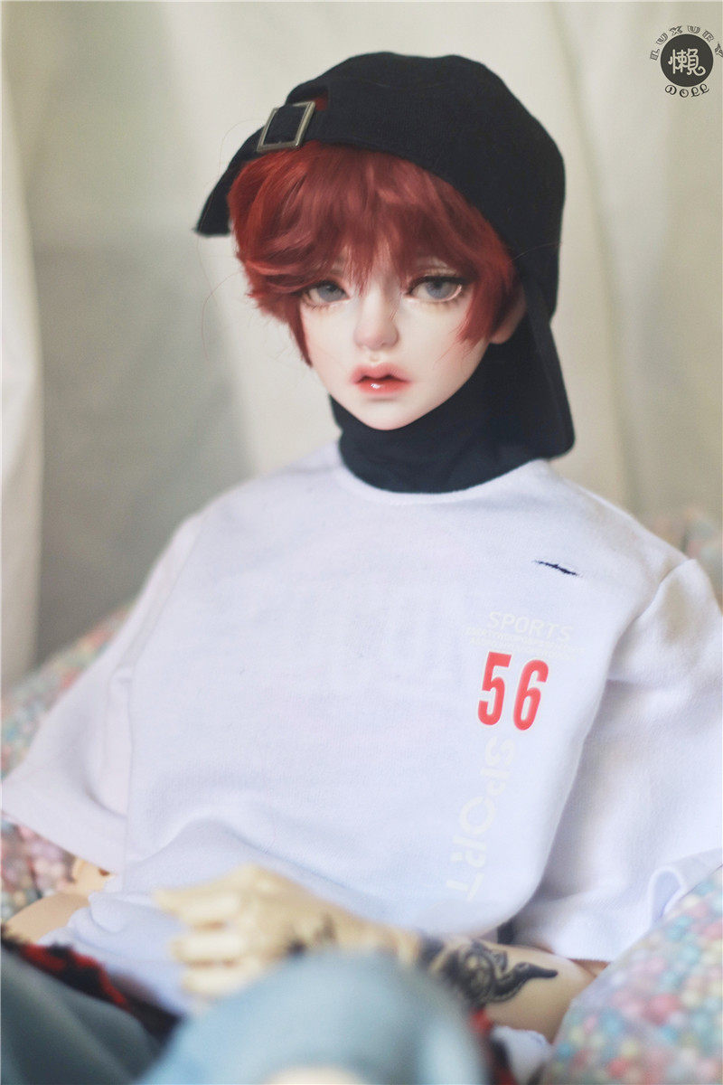 Lazy Eva BJD Wig 346 Sub-Uncle sd Dragon Soul Men's Daily Microroll Short hair Men's Fake Hair Pink Gold Brown Grey