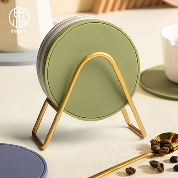 Creamy silicone coaster set anti-slip good use