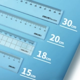 Комплект, универсальная волнистая линейка для школьников, 4 предмета, 30см