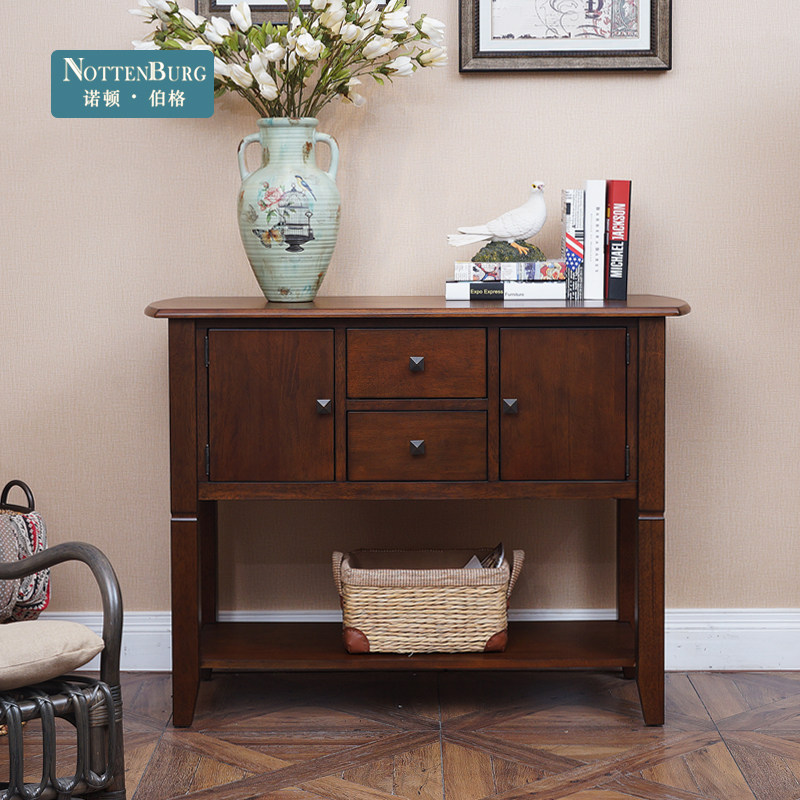 Norton Berg solid wood entrance table Modern simple American foyer entrance cabinet Multi-function cabinet locker Dining side cabinet