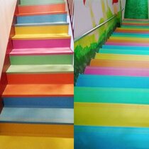  PVC stair stepping board Non-slip plastic stair steps Silent plastic floor color stair stepping mat