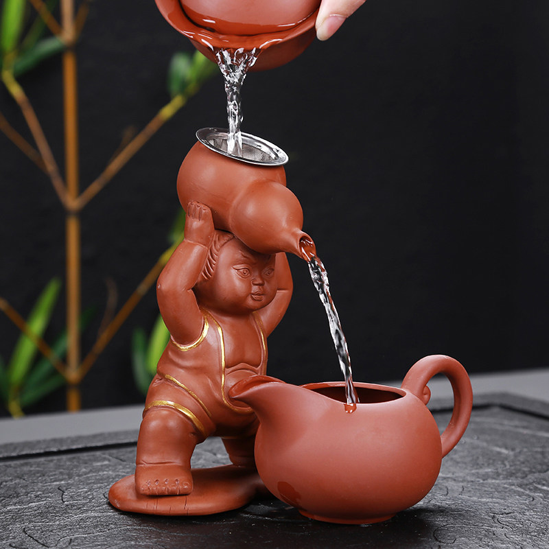 Hyacinth Creative Tea Leak Purple Sand Justice Cup Filter Tea Ware Suit Tea Set Accessories Stainless filter Gongcup