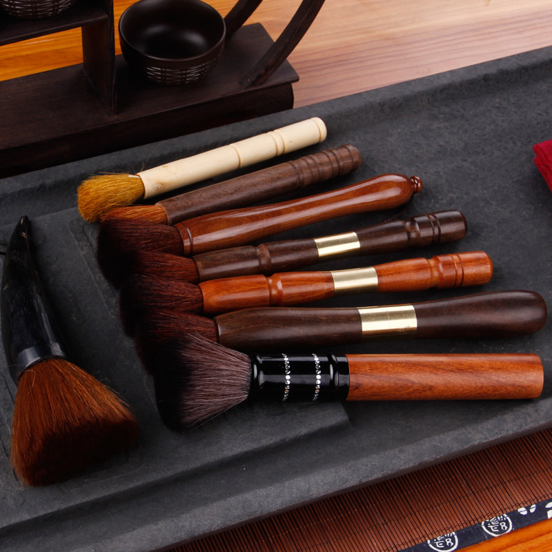 Tea brush pot brush kung fu tea brush brush tea brush tea brush tea pen without black sandalwood tea plate brush tea set spare parts