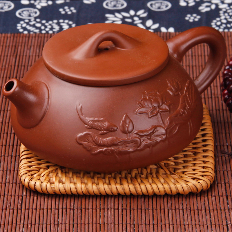 Stone ladle Purple Sand Pot Zhengzong Purple Clay Small single pot pure artisanal single small teapot one person with a large red robe Weschpot
