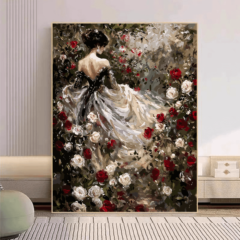 爱丽丝无限阶梯diy数字油画手工填涂色治愈新款装饰油彩画宝藏湾