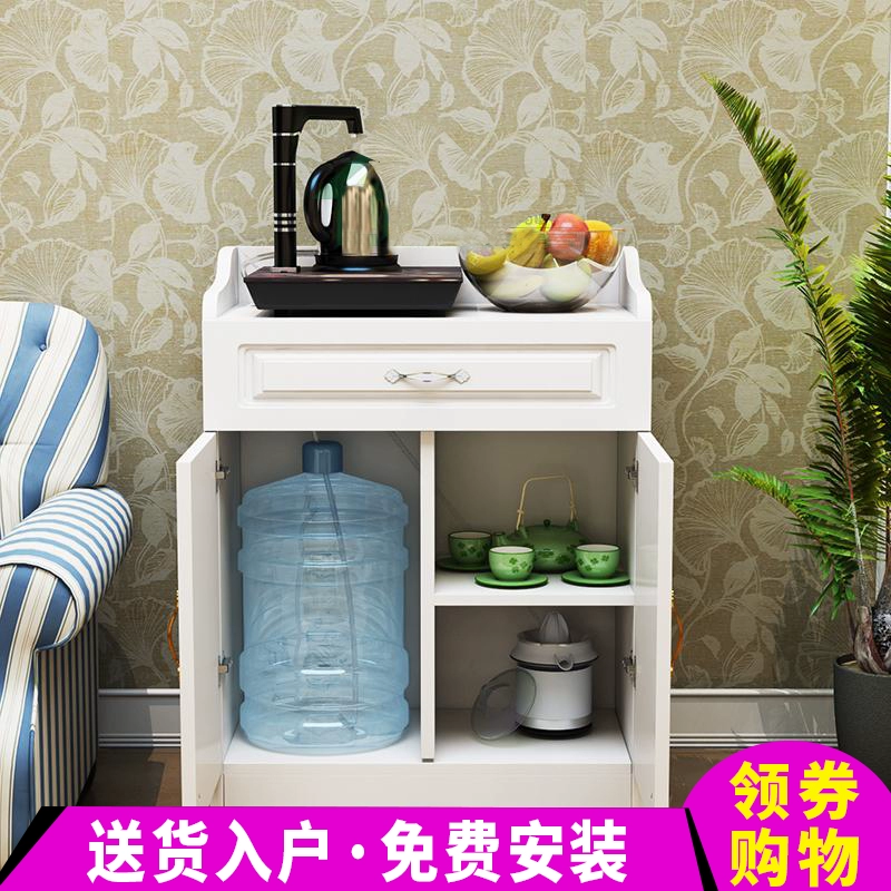 Tủ trà Sideboard phòng khách lưu trữ tủ khóa văn phòng hiện đại tủ trà đơn giản phong cách châu Âu nhỏ bên tủ lắp ráp - Buồng