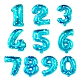 Синий цифровой детский воздушный шар для взрослых, 16 дюймов