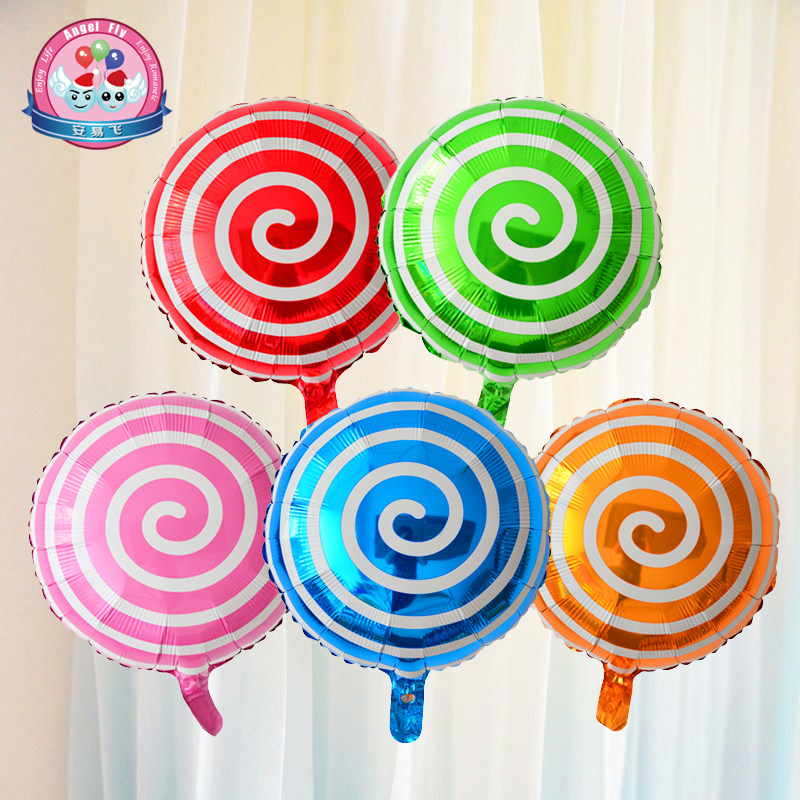 Lollipop 18 inch aluminum film balloon Children's birthday party room hotel decoration wedding wedding decoration balloon