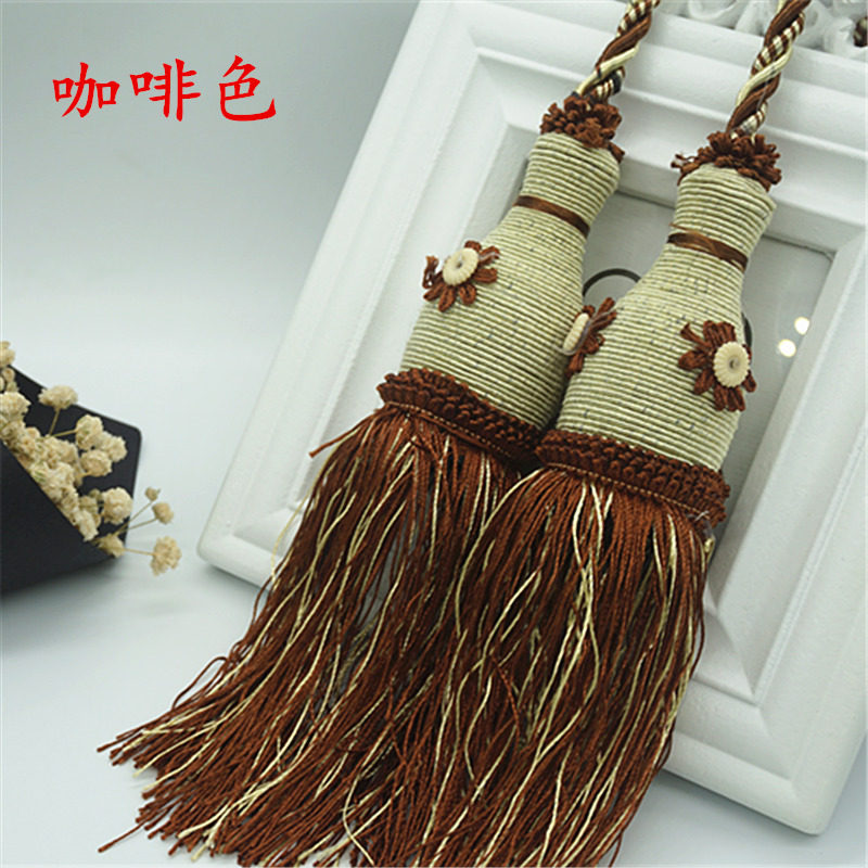 Curtain Accessories Tie Ball Applique double Ball Strap Tying Rope Pendant Pendant Pendant pendant Pendant Pendant with Suo-style Style