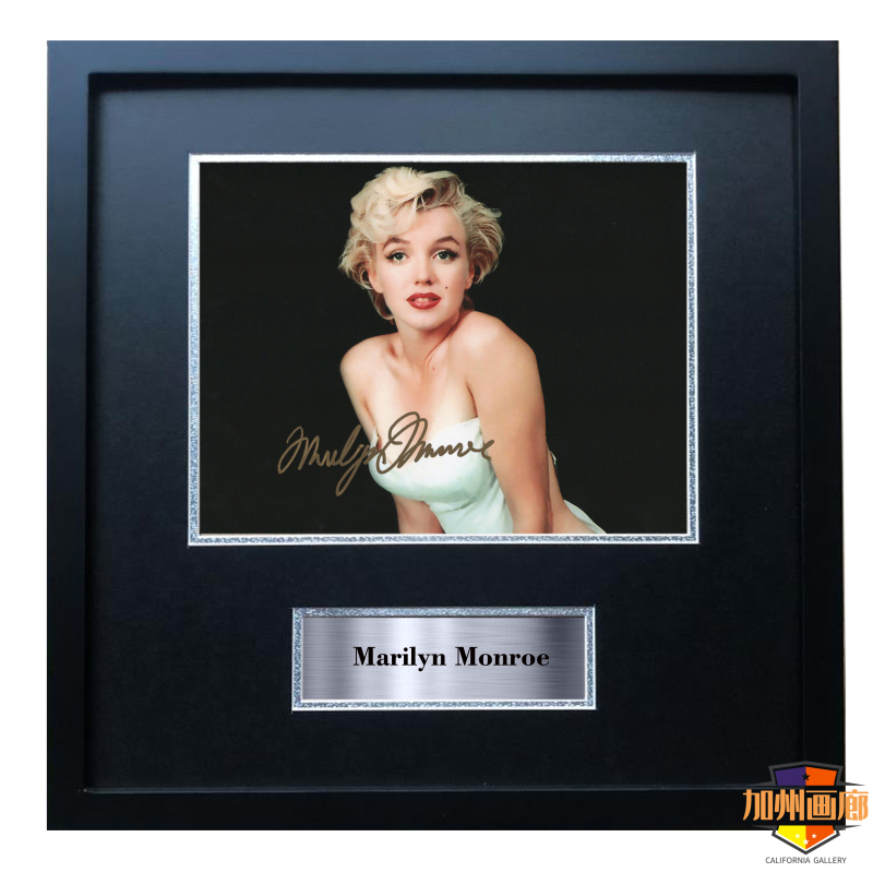 Marilyn Monroe Signed Replica Photo Frame Hanging Picture Decorative Painting Poster Gift Merchandise Collectible Beauty