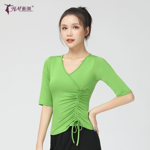 Танцевальная одежда Топы для женщин для взрослых с длинными рукавами танцевальная одежда Модальная китайская классическая современная танцевальная одежда осень
