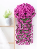 Имитация фиолетового цветка, виноградная лоза, растение-паук, настенное подвесное пластиковое искусственное украшение из ротанга, мебель для гостиной, шелковый цветок