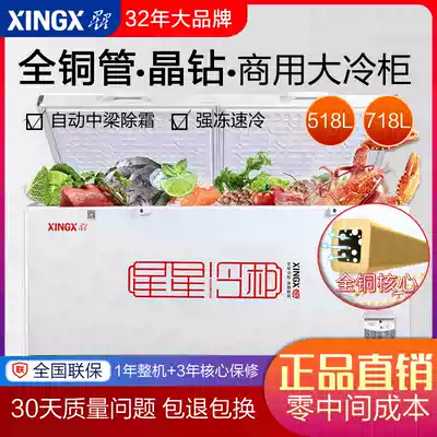 XINGX Stars BD BC-518GT408 718 Liter Freezer Copper Tube Single Temperature Commercial Large Capacity Freezer