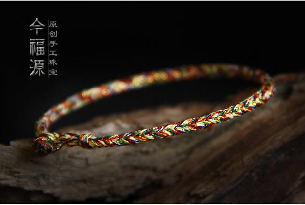 Dệt kim sinh ra rất tốt của vòng tay dây thừng đầy màu sắc Đàn ông và phụ nữ Tantra King Kong thắt nút dây đỏ, dây an toàn, dây thừng tay vòng gỗ trầm hương
