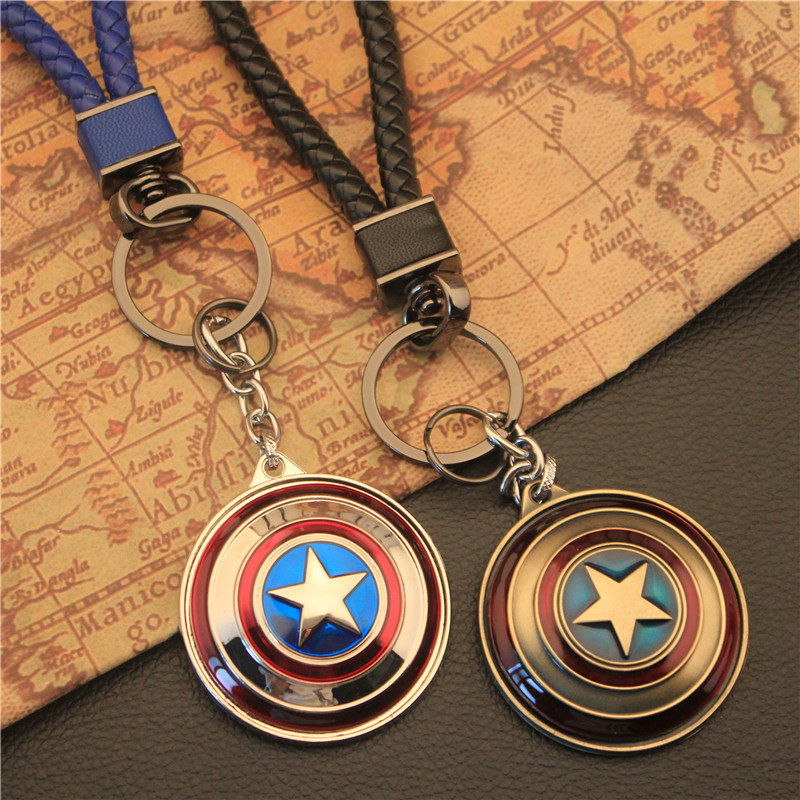 Captain America shield creative key chain shield key chain men and women car key pendant